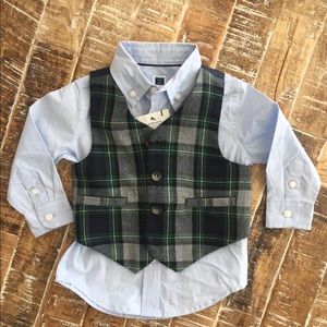 Button down shirt and vest selling together